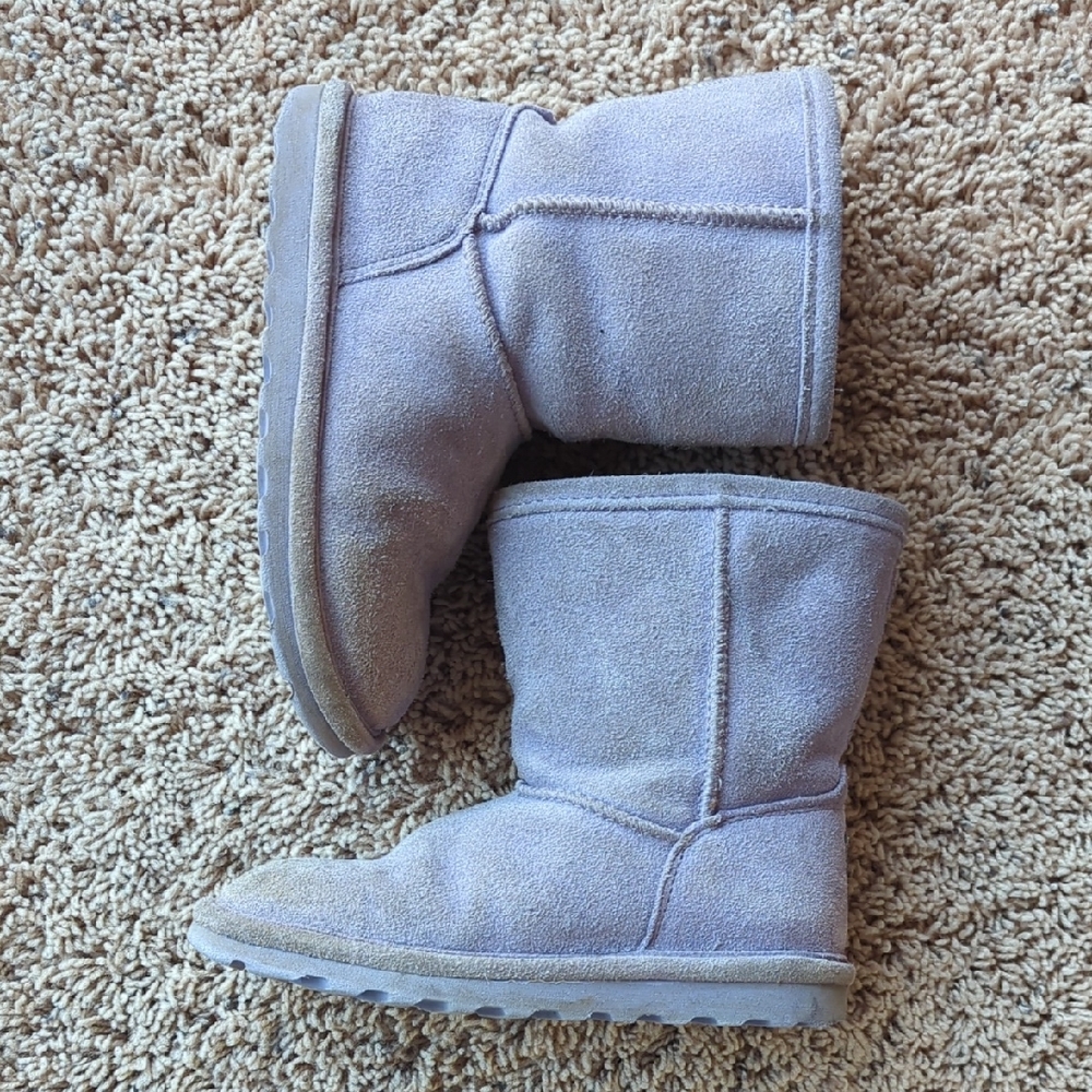 BearPaw Kids Light Purple Suede Snow Boots